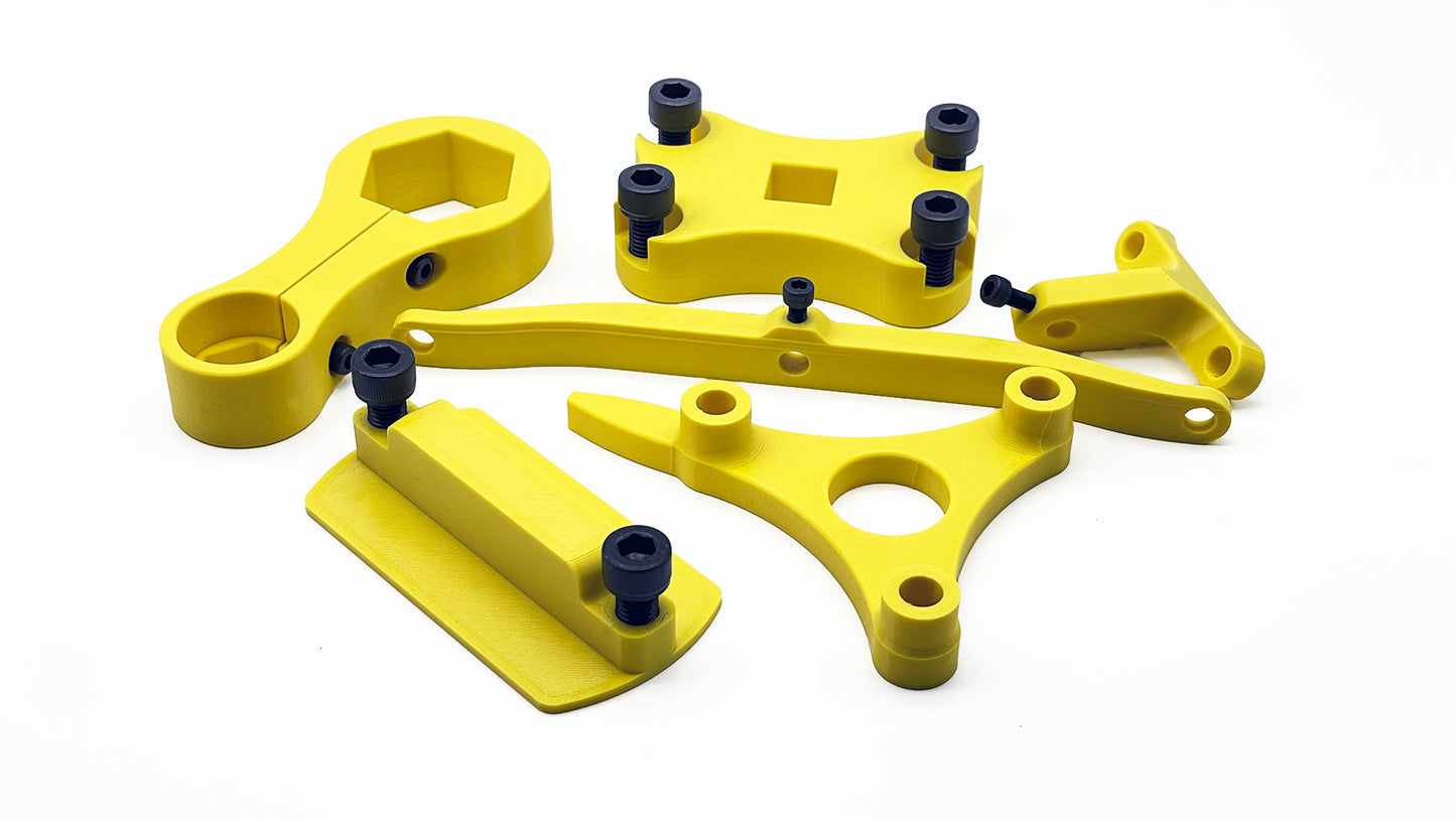 Diff install and adjustment tools for Porsche G50 yellow