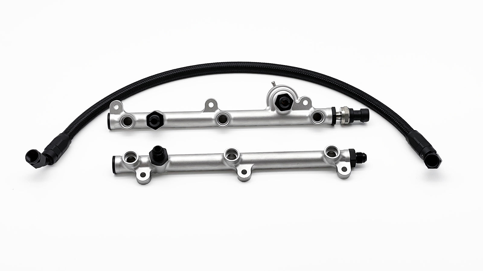 IslandWorks Precision Fuel Rail & Regulator disassembled with pipe